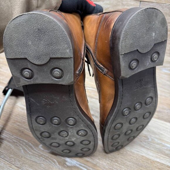 Mango Man MNG Brown Leather Chukka Boots Men's Size 9 - Picture 5 of 7